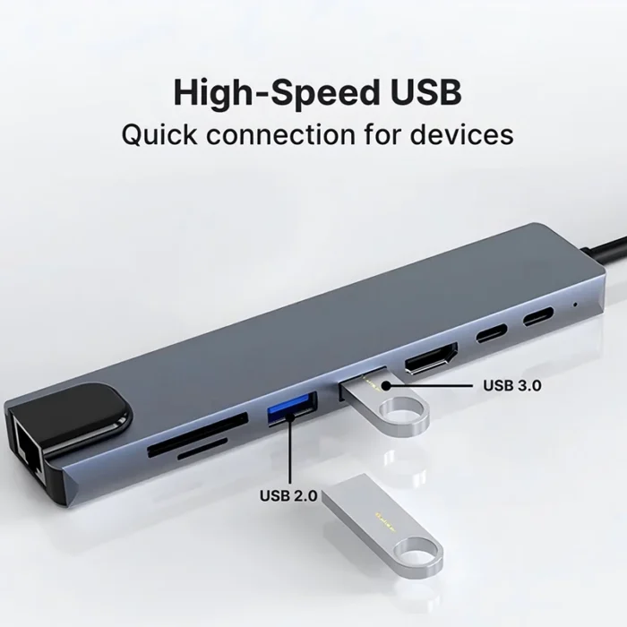 4K 8-in-1 USB C HUB - Image 5