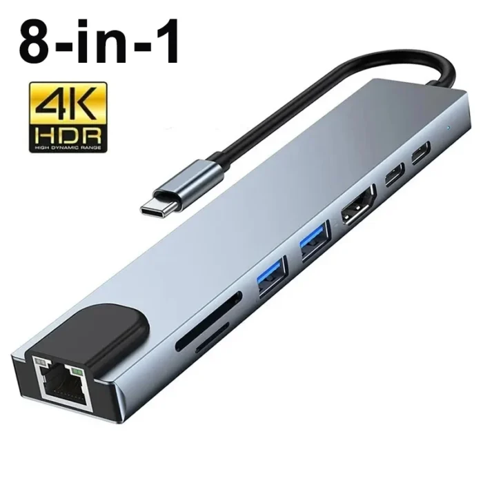 4K 8-in-1 USB C HUB - Image 1